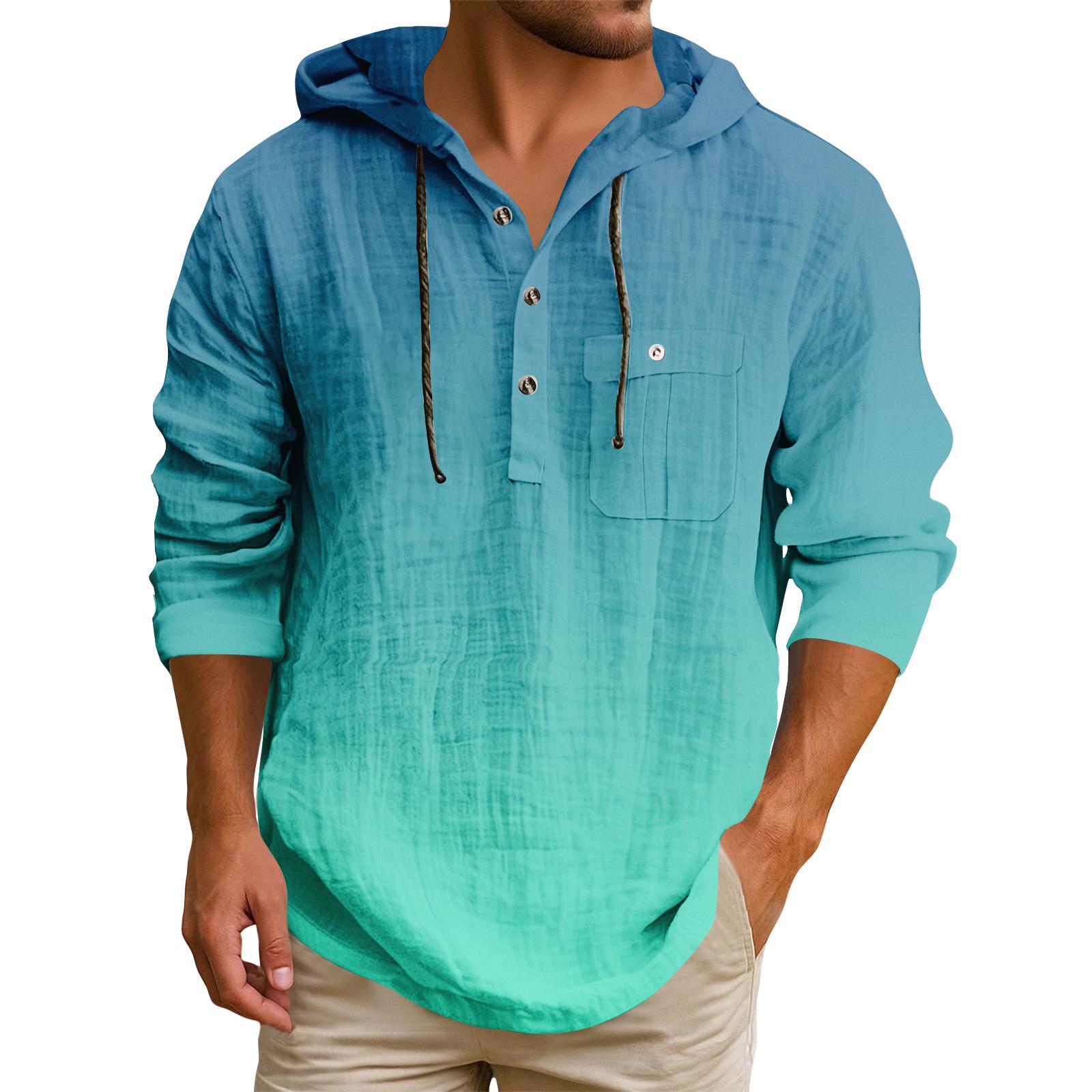 Мужская футболка с капюшоном градиентного цвета из хлопка и льна, мужской повседневный топ с длинным рукавом XL
Мужская футболка с капюшоном градиентного цвета из хлопка и льна, мужской повседневный топ с длинным рукавом XL