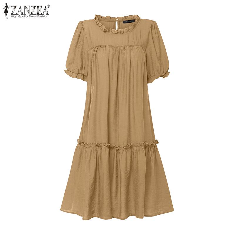 ZANZEA Женское повседневное мини-платье с оборками, круглым вырезом и рукавами-буффами 5XL хаки
ZANZEA Женское повседневное мини-платье с оборками, круглым вырезом и рукавами-буффами 5XL хаки