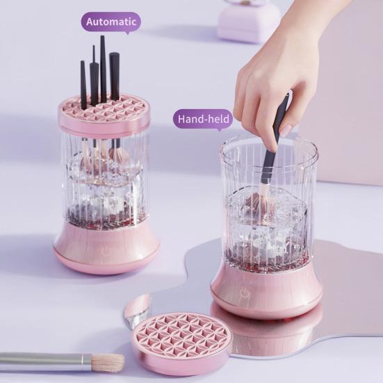 Makeup Brush Cleaner Electric Automatic Spinning Cosmetic Brush Washer Portable Cleaning Machine Makeup Accessory Cleaning Tool Direct Power рожевий
Makeup Brush Cleaner Electric Automatic Spinning Cosmetic Brush Washer Portable Cleaning Machine Makeup Accessory Cleaning Tool Direct Power рожевий