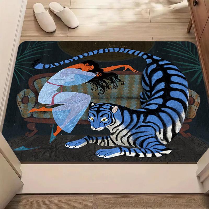 Abstract Blue Horse Print Carpet Artistic Ethnic Style Decorative Door Mat Farmhouse Living Room Bedroom Entrance Carpet 40cm x 60cm
Abstract Blue Horse Print Carpet Artistic Ethnic Style Decorative Door Mat Farmhouse Living Room Bedroom Entrance Carpet 40cm x 60cm