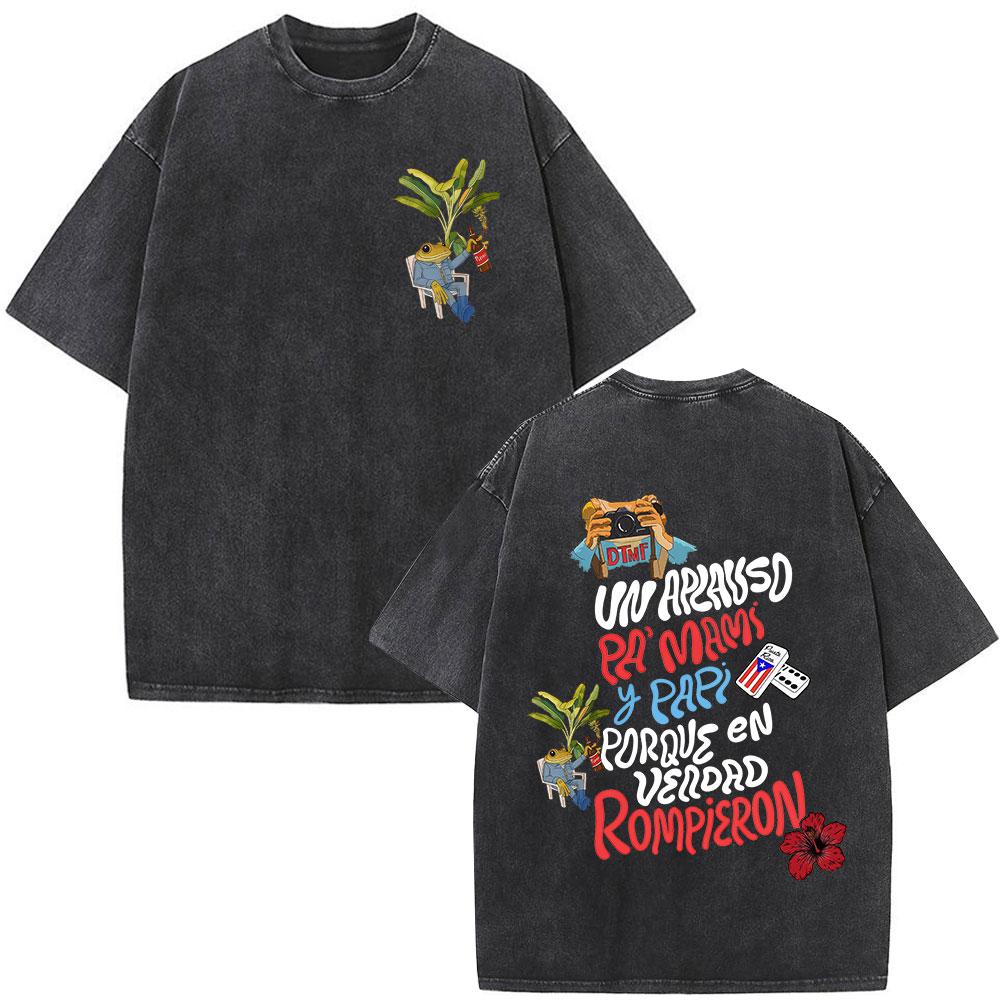 Rapper Bad Bunny Vintage Washed T Shirts Debi Tirar Mas Fotos DTMF Tshirts Men Clothing Fashion Hip Hop High Quality Tshirt S
Rapper Bad Bunny Vintage Washed T Shirts Debi Tirar Mas Fotos DTMF Tshirts Men Clothing Fashion Hip Hop High Quality Tshirt S