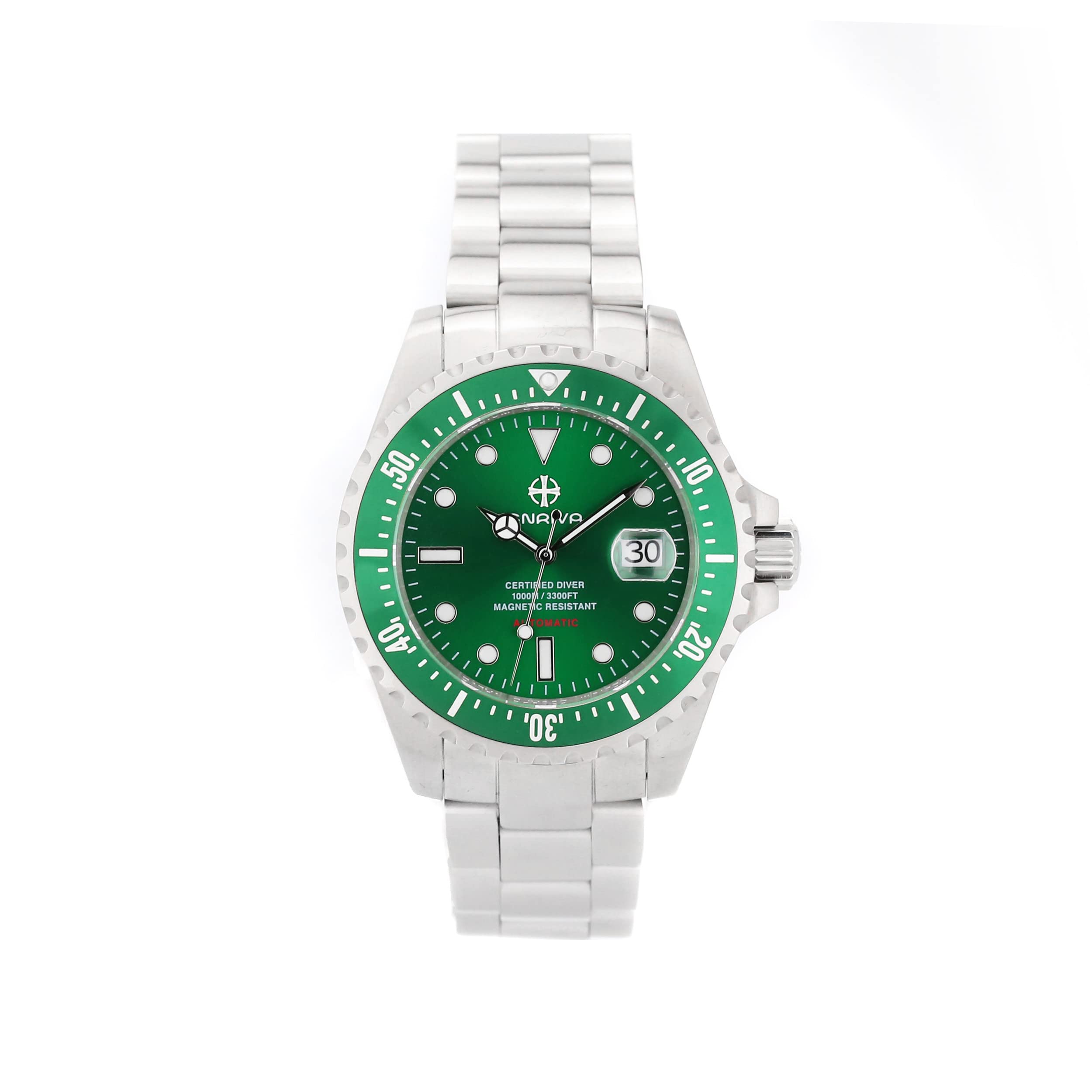 ENRIVA Automatic Dive Watch with Date Display, 100 ATM, Green
ENRIVA Automatic Dive Watch with Date Display, 100 ATM, Green