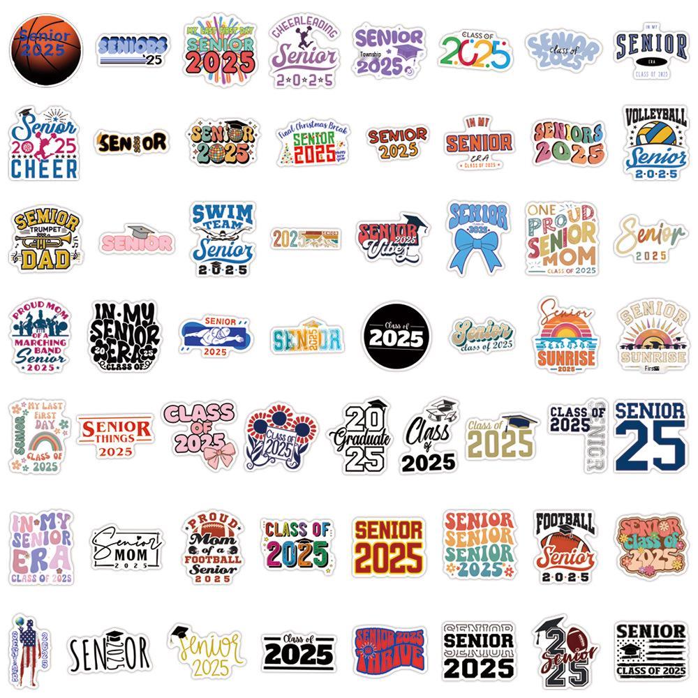 55 Cartoon Senior 2025 Stickers: English Journal & Stationery Waterproof Decals for Water Bottles & Computers
55 Cartoon Senior 2025 Stickers: English Journal & Stationery Waterproof Decals for Water Bottles & Computers