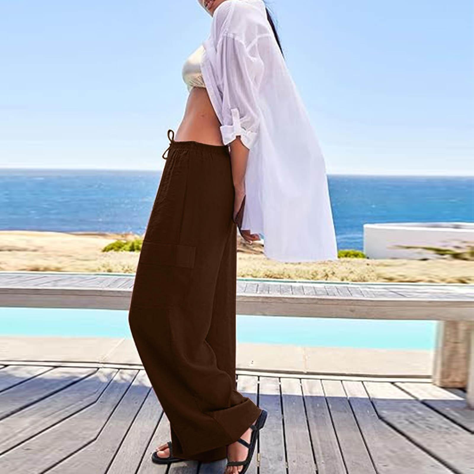Women s Fashion Color High Waist Straight Leg Pants Drawstring Pocket Casual Pants XXL кавовий
Women s Fashion Color High Waist Straight Leg Pants Drawstring Pocket Casual Pants XXL кавовий
