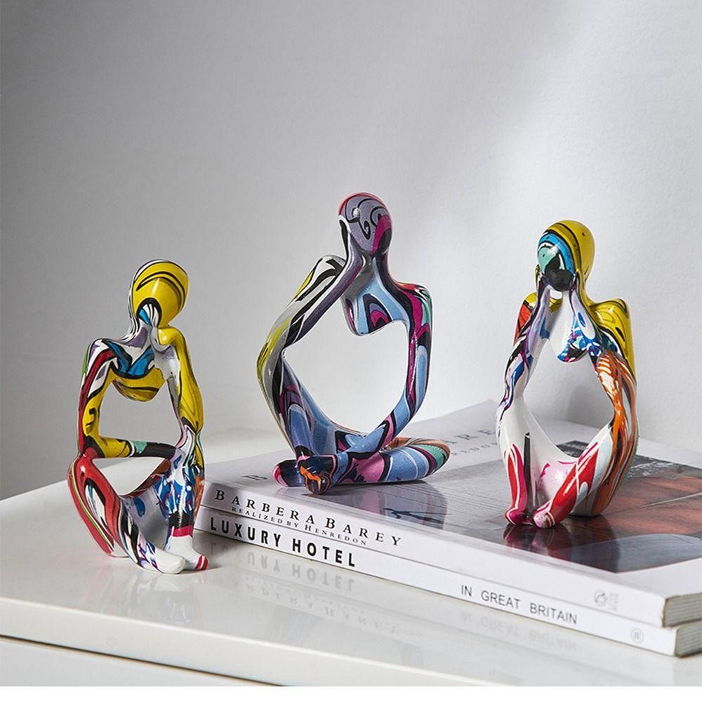 Deoor Handmade Easy Use Delicate Desktop Ornaments Graffiti Sculpture Thinker Statue Resin Craft S-3
Deoor Handmade Easy Use Delicate Desktop Ornaments Graffiti Sculpture Thinker Statue Resin Craft S-3
