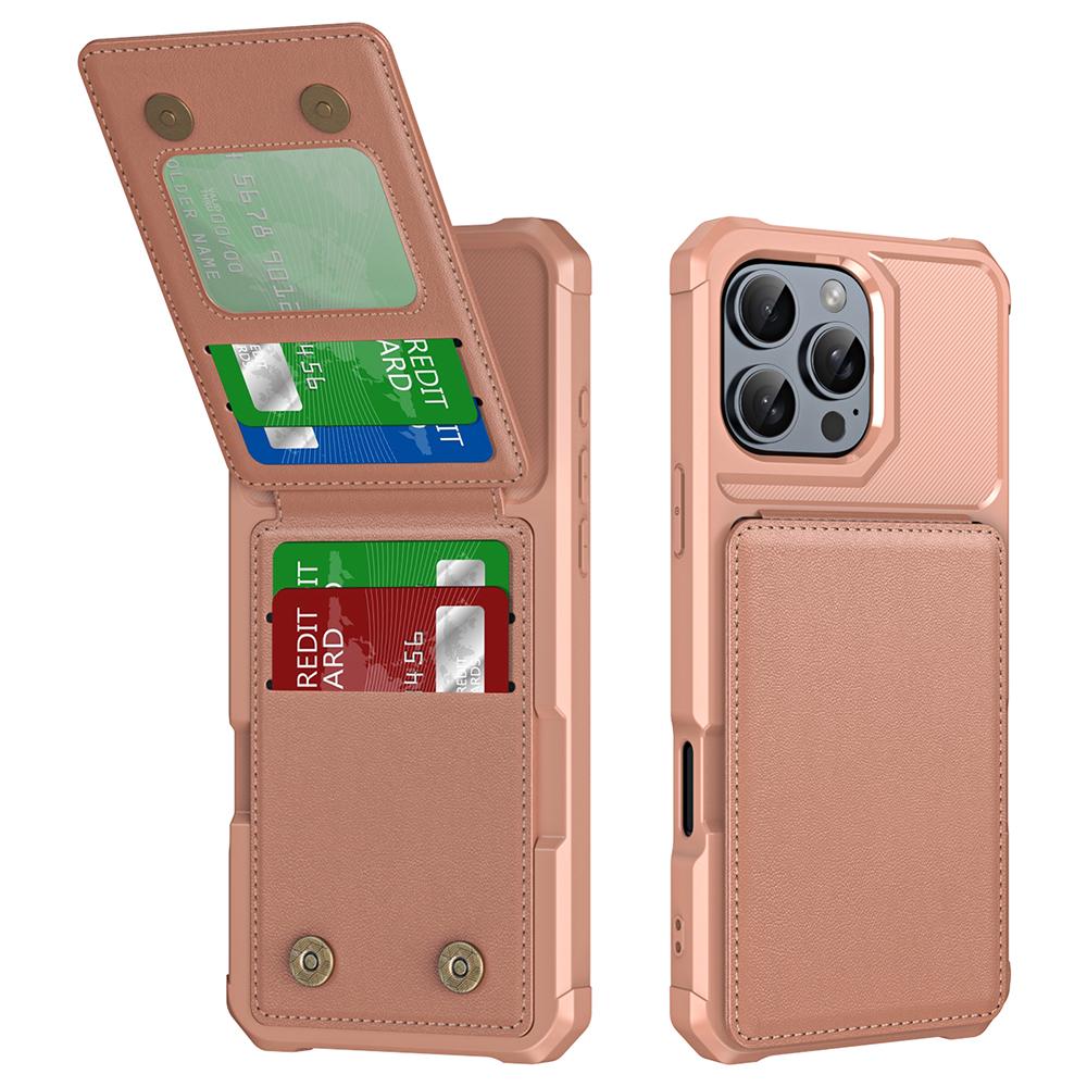 For iPhone 16 Pro Case Card Slot Kickstand PU+TPU Phone Cover Rose Gold
For iPhone 16 Pro Case Card Slot Kickstand PU+TPU Phone Cover Rose Gold