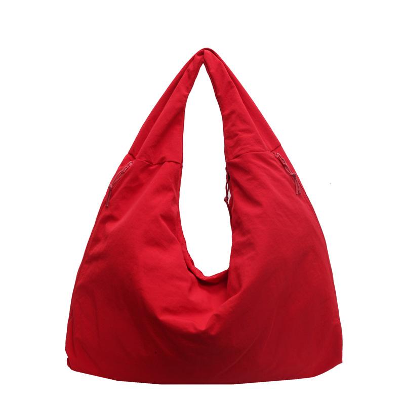 Сумка женская новая холщовая сумка-тоут весенняя повседневная большая вместимость на плечо сумка для поездок под мышку бордовый