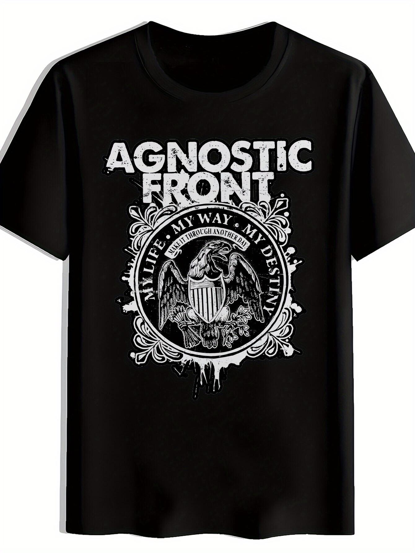 Black Agnostic Front Graphic T-shirt - Vintage Rock Band Design XXXL
Black Agnostic Front Graphic T-shirt - Vintage Rock Band Design XXXL