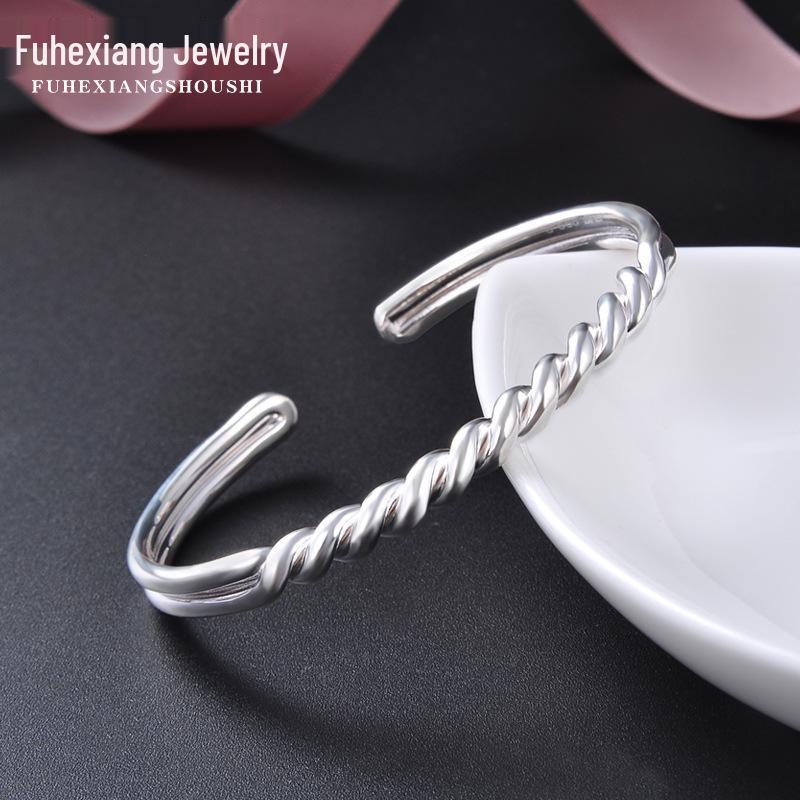 Women s Sterling Silver Open Twist Bangle - Elegant and Popular Personality Jewelry. 990 Pure Silver
Women s Sterling Silver Open Twist Bangle - Elegant and Popular Personality Jewelry. 990 Pure Silver