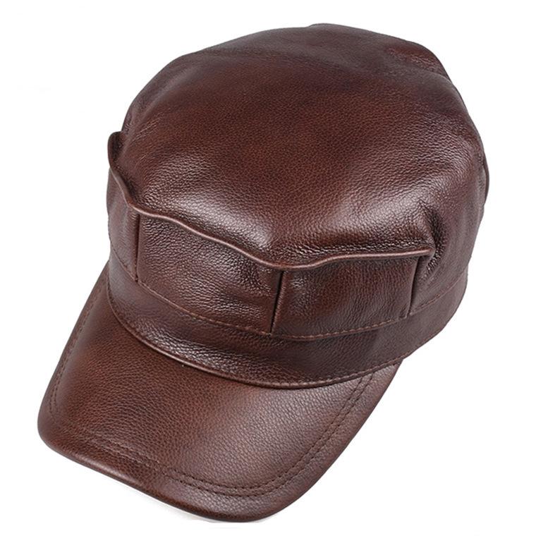 Men s Winter Genuine Cowhide Leather Flat Cap with Ear Flaps - Stylish and Warm for Middle-Aged and Elderly XXL (59-60cm) Adjustable коричневий/дубильна кора
Men s Winter Genuine Cowhide Leather Flat Cap with Ear Flaps - Stylish and Warm for Middle-Aged and Elderly XXL (59-60cm) Adjustable коричневий/дубильна кора