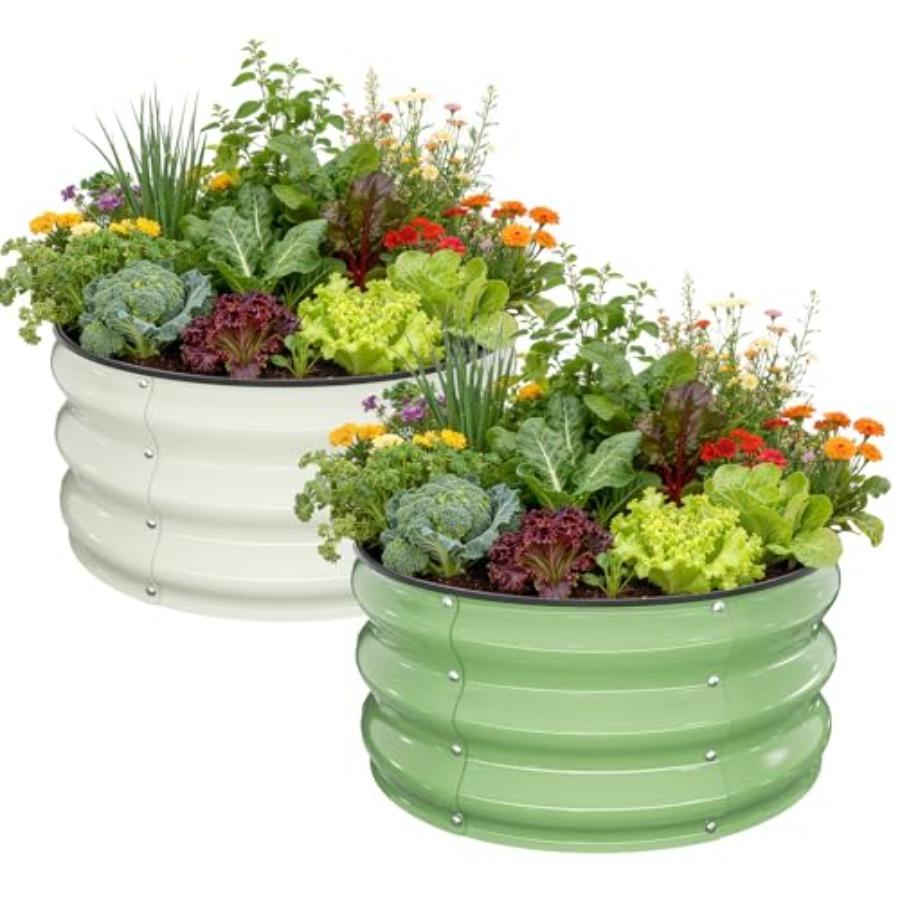 Galvanized Raised Garden Bed 2pcs 2x2x1 FT Round Metal Outdoor Planter Box with Open Bottom Rust-Resistant Steel Garden Bed for United States
Galvanized Raised Garden Bed 2pcs 2x2x1 FT Round Metal Outdoor Planter Box with Open Bottom Rust-Resistant Steel Garden Bed for United States