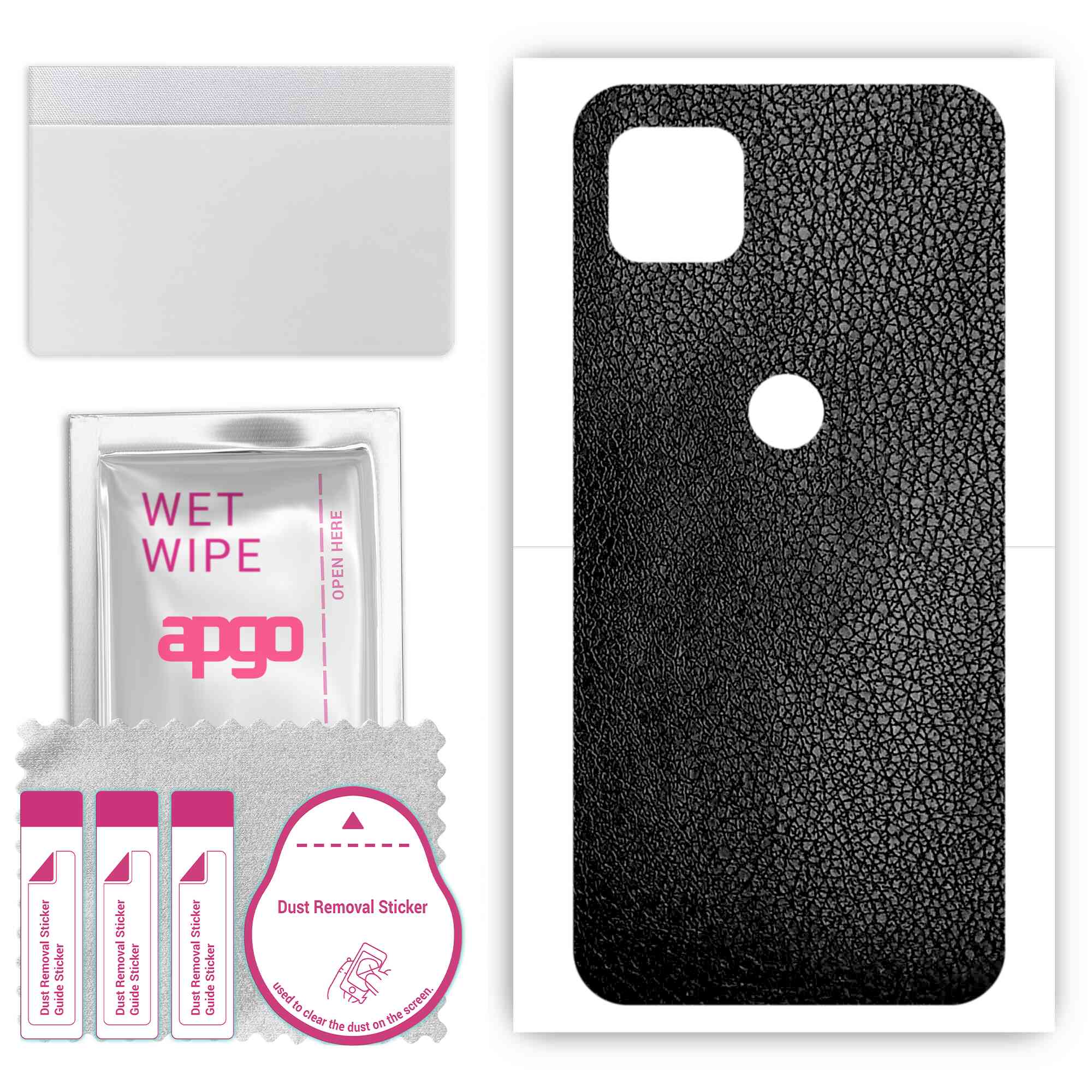 apgo Protective Skin Sticker for the back compatible with Motorola One 5G Ace, Wrap Film, Foil, Vinyl - Pattern Black Leather
apgo Protective Skin Sticker for the back compatible with Motorola One 5G Ace, Wrap Film, Foil, Vinyl - Pattern Black Leather