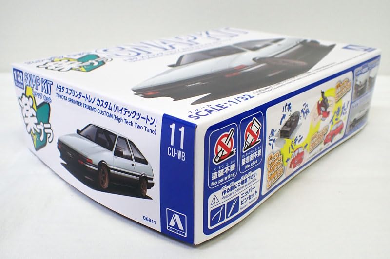 1/32 Toyota Sprinter Trueno Custom (Hi-Tech Two-Tone) Aoshima Car Plastic Model Raku-Pura Snap Kit No. 11CU-WB белый
1/32 Toyota Sprinter Trueno Custom (Hi-Tech Two-Tone) Aoshima Car Plastic Model Raku-Pura Snap Kit No. 11CU-WB белый