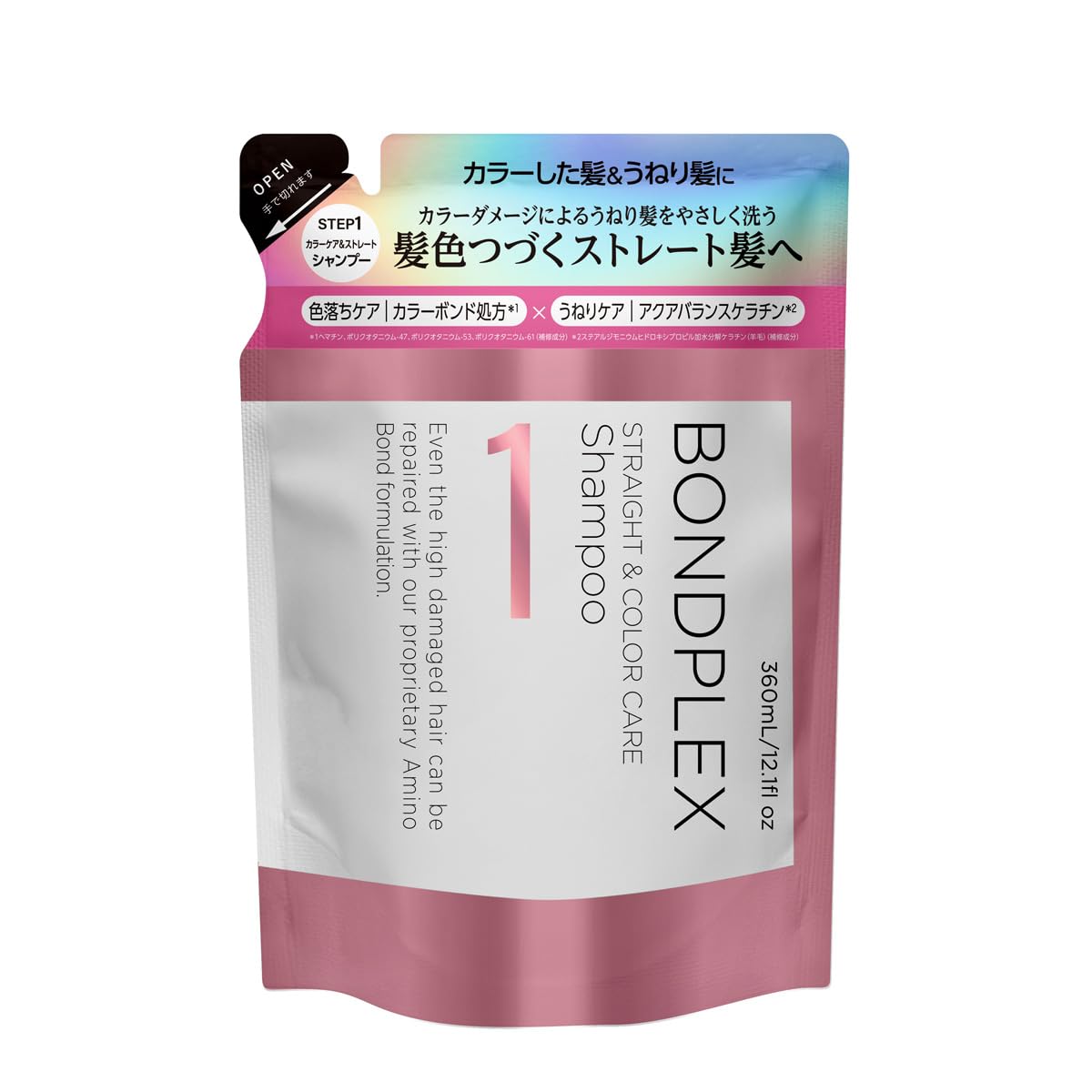 Bondplex Straight & Color Care Shampoo (Refill) 360ml High Damage Color Damage Made in Japan Shiny Hair Amino Acids Moisture Moisturizing Repair Hair
Bondplex Straight & Color Care Shampoo (Refill) 360ml High Damage Color Damage Made in Japan Shiny Hair Amino Acids Moisture Moisturizing Repair Hair