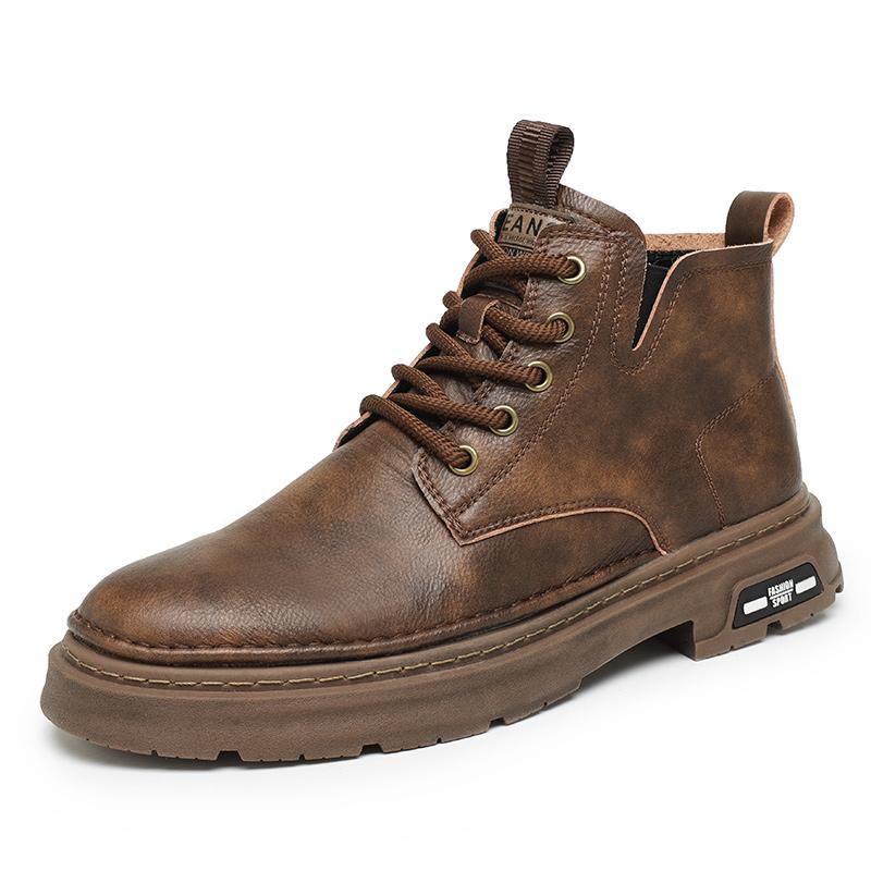 Новые деловые ботинки на плоской подошве для мужчин, повседневные дизайнерские туфли на шнуровке, модные кожаные ботинки, зимние нескользящие ботинки с высоким верхом 39
Новые деловые ботинки на плоской подошве для мужчин, повседневные дизайнерские туфли на шнуровке, модные кожаные ботинки, зимние нескользящие ботинки с высоким верхом 39