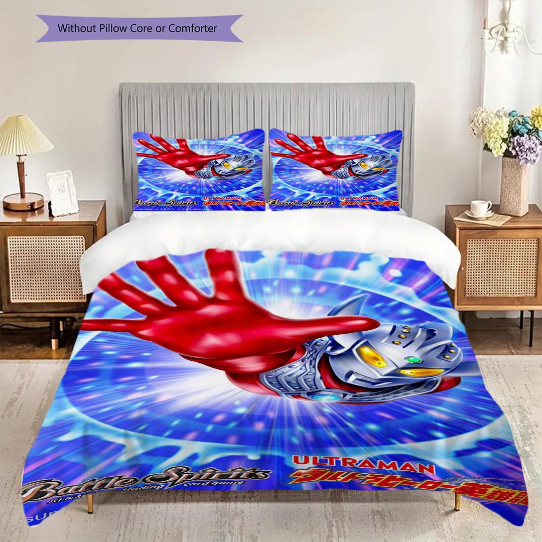 3pc Ultraman cartoon print unbleached bed sheet set(1*Duvet Cover + 2*Pillowcase, Without Core), for bedroom bedding decoration 135x200cm
3pc Ultraman cartoon print unbleached bed sheet set(1*Duvet Cover + 2*Pillowcase, Without Core), for bedroom bedding decoration 135x200cm