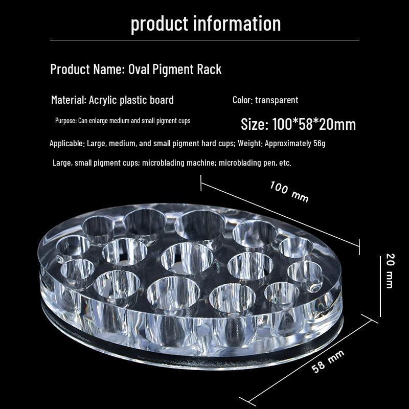 Microblading Oval Pigment Rack & Cup Holder Tray - Tattoo Machine Stand & Tools Storage Box
Microblading Oval Pigment Rack & Cup Holder Tray - Tattoo Machine Stand & Tools Storage Box
