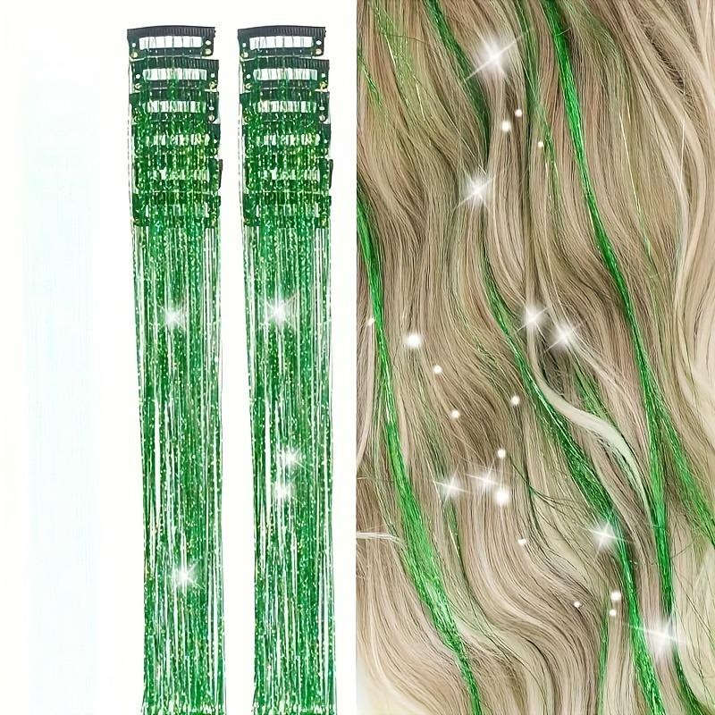 12pcs Set Beautiful Wig Clips Cross-Border Laser Golden Thread Tinsel Hair Colorful Shiny Golden and Silvery Thread Gift Box BB Clips 12pcs зелений
12pcs Set Beautiful Wig Clips Cross-Border Laser Golden Thread Tinsel Hair Colorful Shiny Golden and Silvery Thread Gift Box BB Clips 12pcs зелений