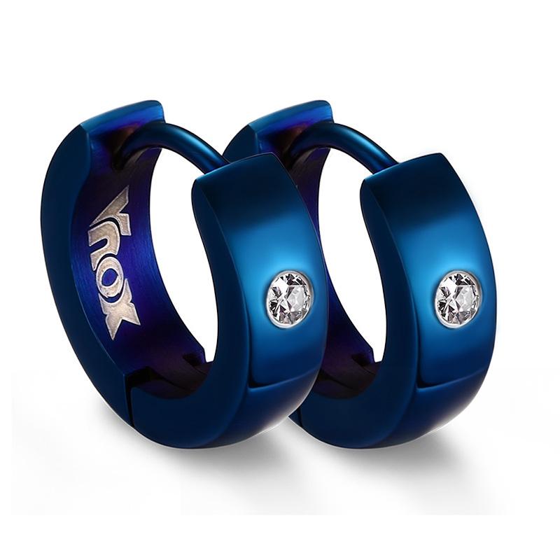 Vnox Cute Hoop Earrings For Women Men Stainless Steel Ear Cuff Brincos Huggie Jewelry синій
Vnox Cute Hoop Earrings For Women Men Stainless Steel Ear Cuff Brincos Huggie Jewelry синій