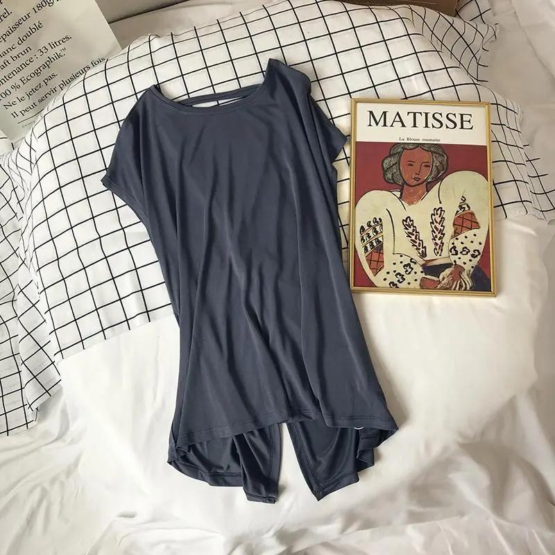 T-shirt Women Backless Summer Casual Large Size Loose Round Neck Pullover Short-sleeved Tops XXXL сірий
T-shirt Women Backless Summer Casual Large Size Loose Round Neck Pullover Short-sleeved Tops XXXL сірий