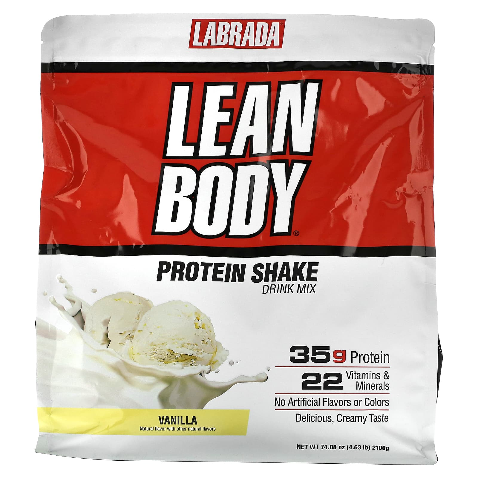 Lean Body, Protein Shake Drink Mix, Vanilla, 2,100G(4.63Lb)
Lean Body, Protein Shake Drink Mix, Vanilla, 2,100G(4.63Lb)