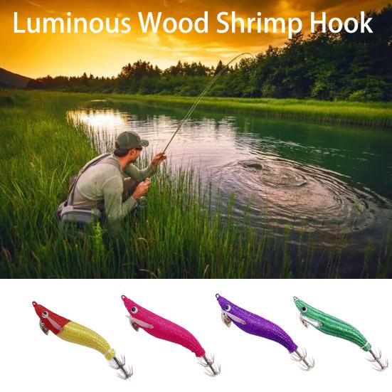 9cm Fishing Bait with Luminous Effect 3D Simulated Fisheye Sharp Hook Simulation Angling Metal Wooden Shrimp Hook Outdoor Fishing
9cm Fishing Bait with Luminous Effect 3D Simulated Fisheye Sharp Hook Simulation Angling Metal Wooden Shrimp Hook Outdoor Fishing