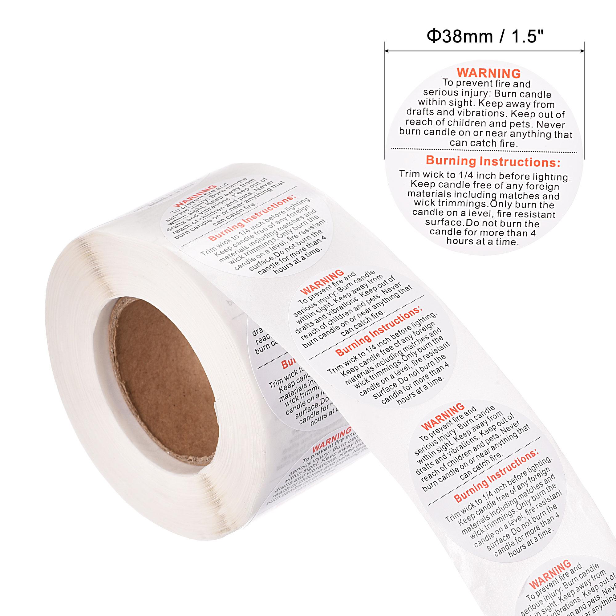 500Pcs/Roll Candle Jar Container Labels Wax Melting Safety Stickers Decal for Candle Making DIY 1.5 Inch Warning Label Sticker
500Pcs/Roll Candle Jar Container Labels Wax Melting Safety Stickers Decal for Candle Making DIY 1.5 Inch Warning Label Sticker