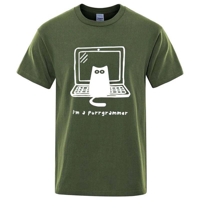 Men s T-shirt High Quality 100% Cotton Funny Cat Programmer Printed T-shirt Casual Loose Cool Men s Short Sleeve T-shirt Male 5XL
Men s T-shirt High Quality 100% Cotton Funny Cat Programmer Printed T-shirt Casual Loose Cool Men s Short Sleeve T-shirt Male 5XL
