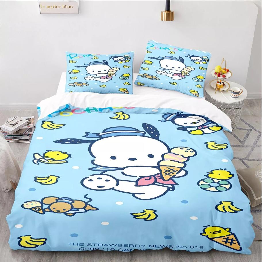 Cute Pochacco Bedding Sets Cartoon Quilt Cover Bed Cover Duvet Cover Pillow Case 2-3 Pieces Sets Kids Adult Size EU Single 135x200cm
Cute Pochacco Bedding Sets Cartoon Quilt Cover Bed Cover Duvet Cover Pillow Case 2-3 Pieces Sets Kids Adult Size EU Single 135x200cm