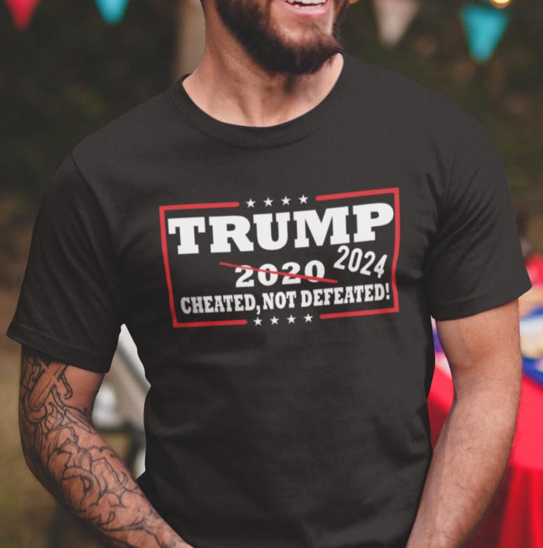 Donald Trump Cheated Not Defeated Political shirts Funny Trump 2024 Shirts 4XL
Donald Trump Cheated Not Defeated Political shirts Funny Trump 2024 Shirts 4XL