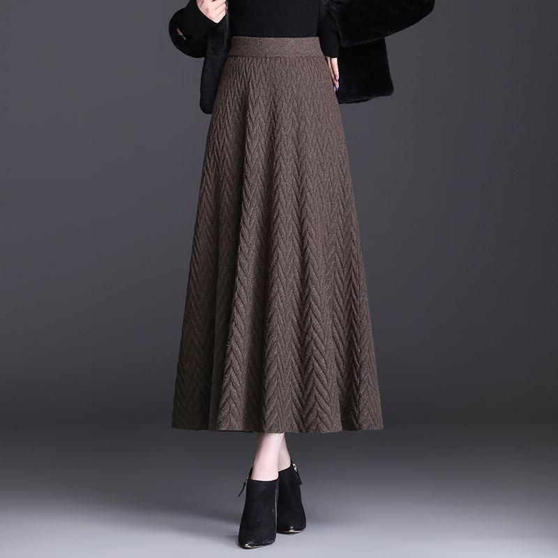 Осенне-зимняя женская утолщенная вязаная миди-юбка А-силуэта с высокой талией, облегающая, плиссированная расклешенная юбка 2XL темно-коричневого
Осенне-зимняя женская утолщенная вязаная миди-юбка А-силуэта с высокой талией, облегающая, плиссированная расклешенная юбка 2XL темно-коричневого