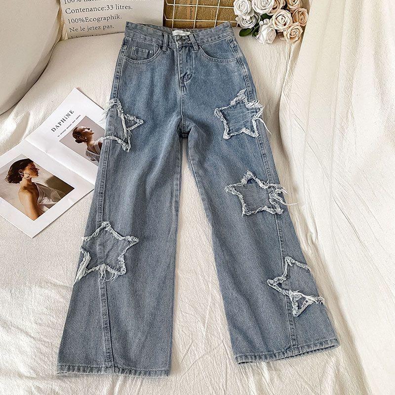 Women s High Waist Embroidered Star Wide Leg Jeans - Trendy American Spring/Autumn Design Extra Large синий
Women s High Waist Embroidered Star Wide Leg Jeans - Trendy American Spring/Autumn Design Extra Large синий