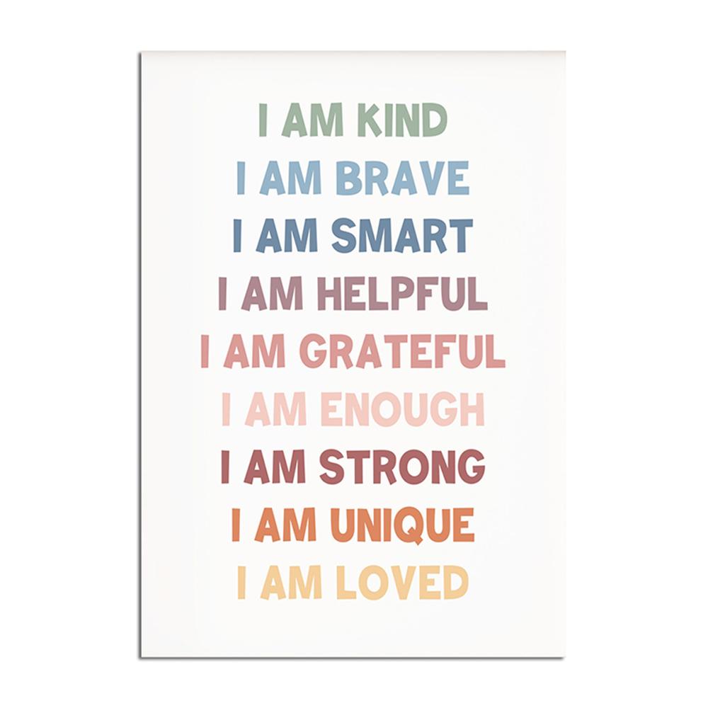 Аффирмации для детей Цитата Настенный декор Искусство для стен класса Плакаты Я добрый Умный Любимый Комната для домашнего обучения Холст Картина Принты 21x30cm No Framed
Аффирмации для детей Цитата Настенный декор Искусство для стен класса Плакаты Я добрый Умный Любимый Комната для домашнего обучения Холст Картина Принты 21x30cm No Framed