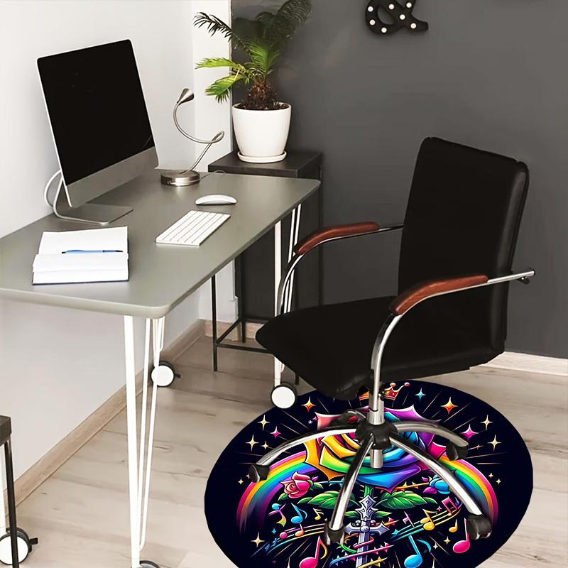 1pc Carpet Chair Mats Rainbow Rose with Crown and Music Notes Perfect for Decorating Chairs, Polyester Carpet, for Living Room.YDT601 80cm by 80cm
1pc Carpet Chair Mats Rainbow Rose with Crown and Music Notes Perfect for Decorating Chairs, Polyester Carpet, for Living Room.YDT601 80cm by 80cm