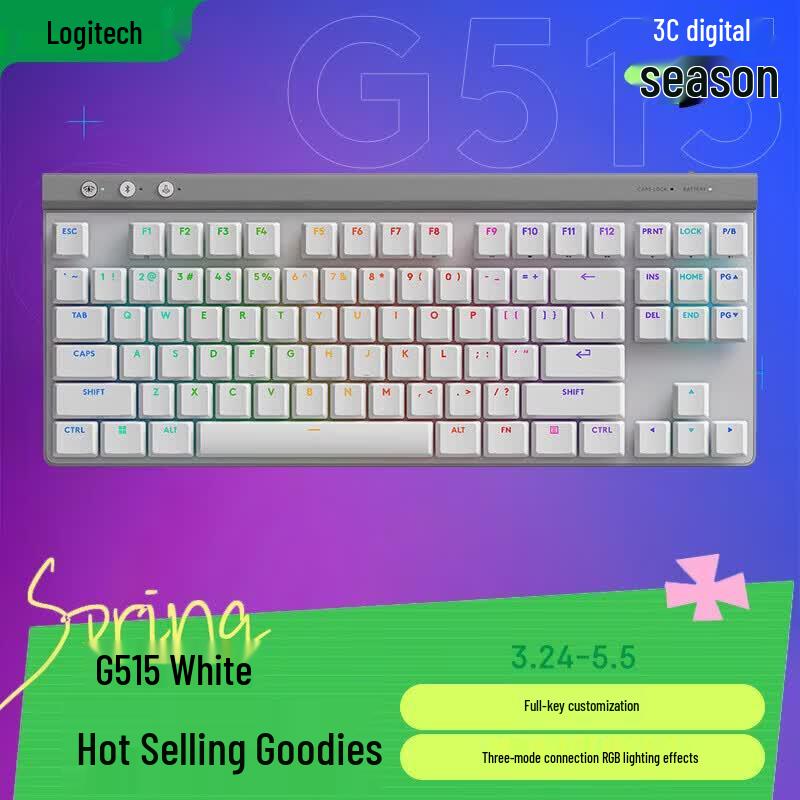 Logitech G515 LIGHTSPEED TKL Low-Profile Wireless Gaming Keyboard
Logitech G515 LIGHTSPEED TKL Low-Profile Wireless Gaming Keyboard