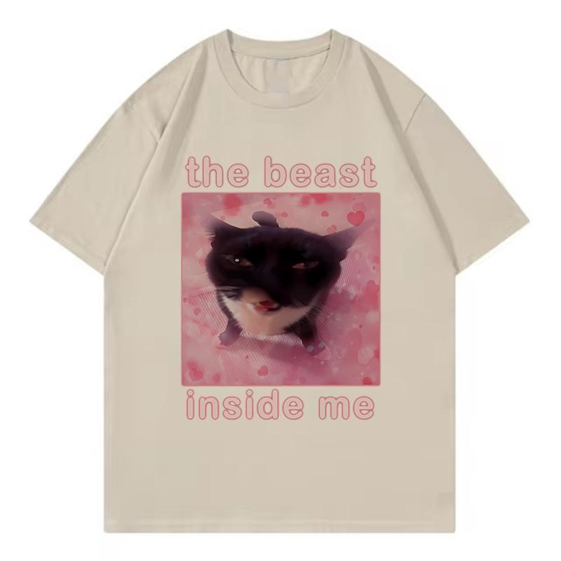 The Beast Inside Me Cat Funny T Shirts Unisex Cat Tshirt Round Neck Short Sleeve Trendy Tee Shirt Streetwear Vintage T Shirt S
The Beast Inside Me Cat Funny T Shirts Unisex Cat Tshirt Round Neck Short Sleeve Trendy Tee Shirt Streetwear Vintage T Shirt S