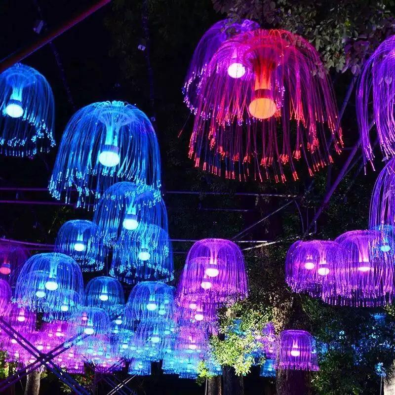 Outdoor Waterproof Fiber Optic Jellyfish Lights - Color-Changing Decorative Chandelier for Bars and Pubs Diameter 60 cm (Double Layer)
Outdoor Waterproof Fiber Optic Jellyfish Lights - Color-Changing Decorative Chandelier for Bars and Pubs Diameter 60 cm (Double Layer)