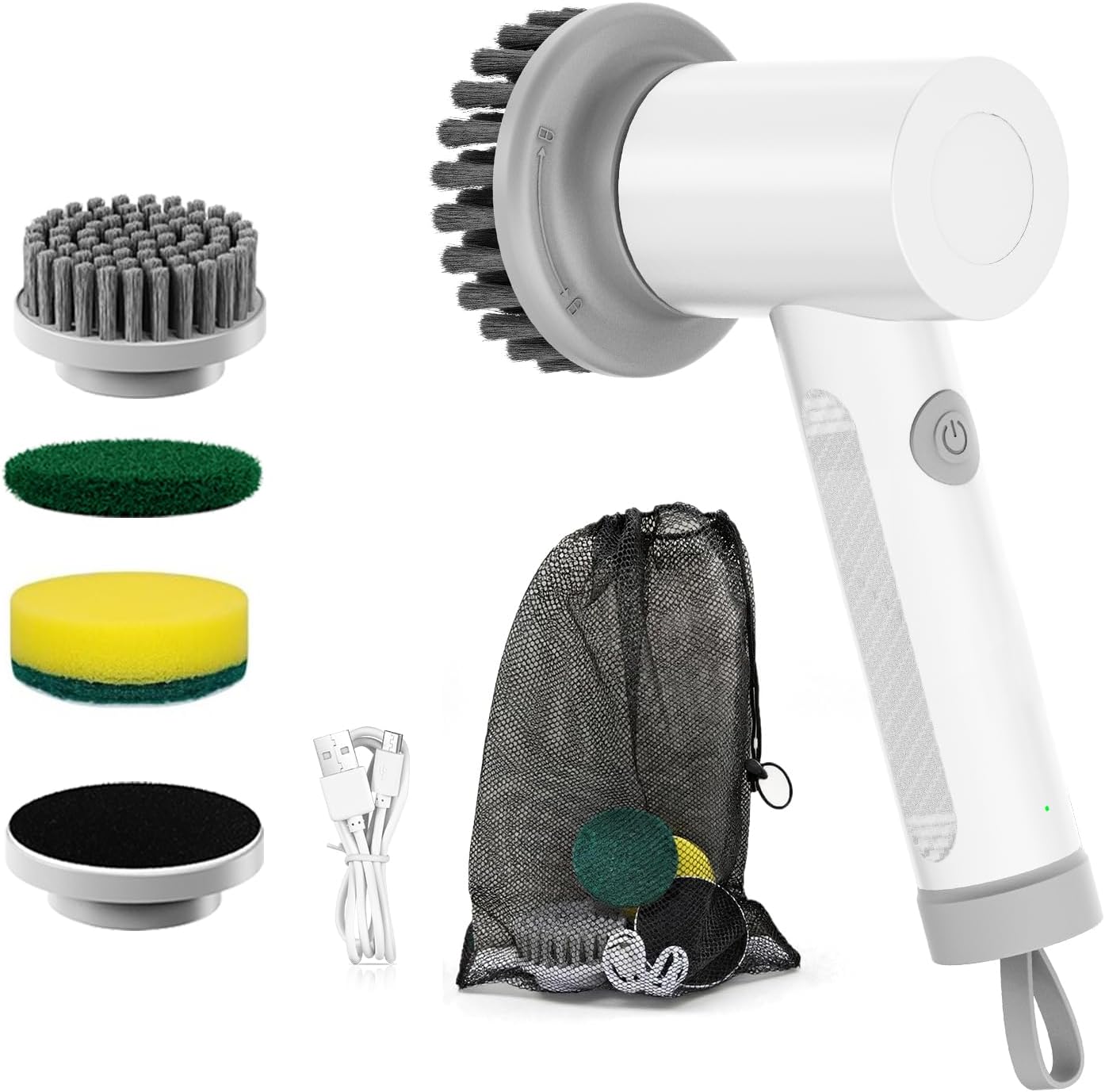 Scrubber, Cordless Electric Cleaning Brush, Waterproof Rotating Shower Brush, with 3 Replaceable Heads, Suitable United States
Scrubber, Cordless Electric Cleaning Brush, Waterproof Rotating Shower Brush, with 3 Replaceable Heads, Suitable United States