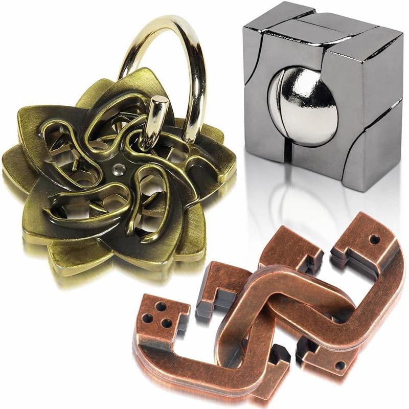 3PCS High Difficulty Brain Teaser Metal Puzzles for Adults Kids Disentanglement Unlock Interlocking IQ Challenge Creative Gifts
3PCS High Difficulty Brain Teaser Metal Puzzles for Adults Kids Disentanglement Unlock Interlocking IQ Challenge Creative Gifts