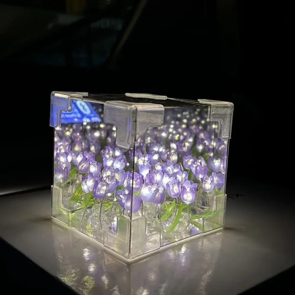 DIY Tulip Sea Rubik s Cube Mirror Night Light Car Decoration Materials Handmade Birthday Gifts for Friends and Colleagues рожевий
DIY Tulip Sea Rubik s Cube Mirror Night Light Car Decoration Materials Handmade Birthday Gifts for Friends and Colleagues рожевий