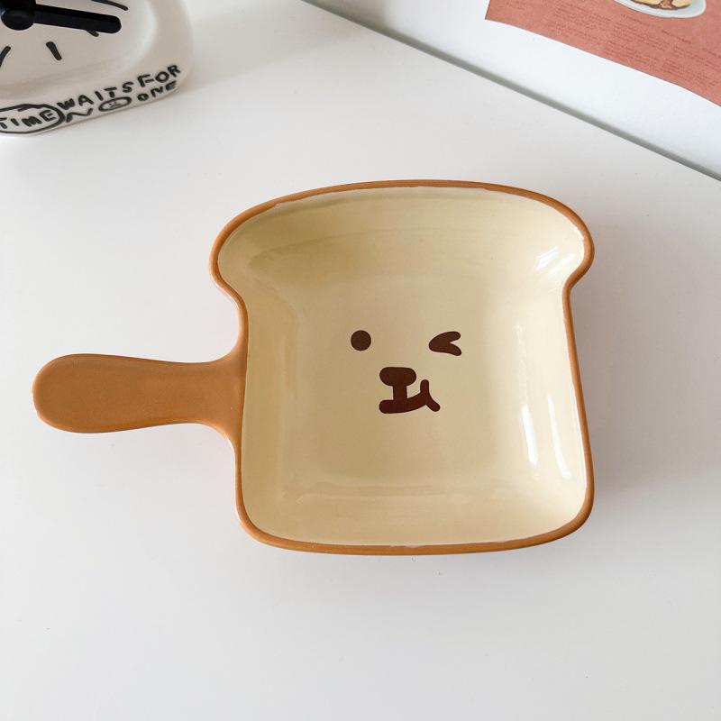 Cute Korean-style toast plate with handle, baking dish, rice baking tray, home dining plate, fruit and dessert bowl, cereal bowl
Cute Korean-style toast plate with handle, baking dish, rice baking tray, home dining plate, fruit and dessert bowl, cereal bowl