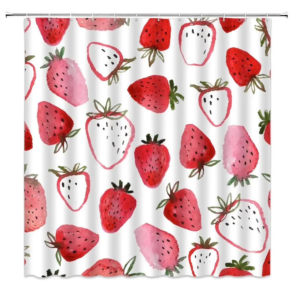 Cartoons Fruit Strawberry Printing Bathroom Curtains Waterproof With Hooks Shower Curtain Polyester Hanging Curtains Multi Size W60H190(CM)-1 Pcs
Cartoons Fruit Strawberry Printing Bathroom Curtains Waterproof With Hooks Shower Curtain Polyester Hanging Curtains Multi Size W60H190(CM)-1 Pcs