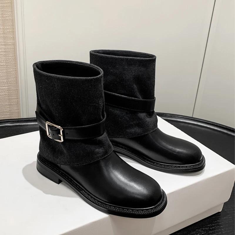 Ankle Boots for Women s Flats Designer Buckle Shoes Winter Fashion Gothic Boots New Walking Dress Leather Mujer De Botas 35
Ankle Boots for Women s Flats Designer Buckle Shoes Winter Fashion Gothic Boots New Walking Dress Leather Mujer De Botas 35