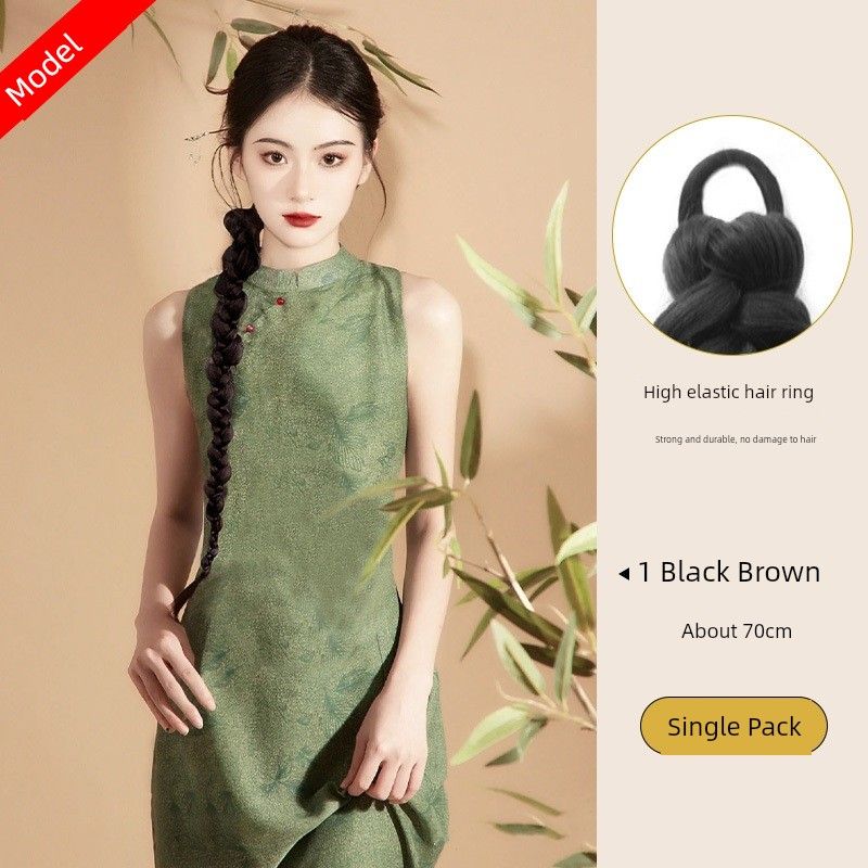 Braids Zixin Chinese Style Women s Ponytail Twist Cable Stitch Long Braid Artificial Hair Nature Ancient Style Han Chinese Clothing Twist False Braids Guofeng twisted braid Brown black single pack 70cm
Braids Zixin Chinese Style Women s Ponytail Twist Cable Stitch Long Braid Artificial Hair Nature Ancient Style Han Chinese Clothing Twist False Braids Guofeng twisted braid Brown black single pack 70cm