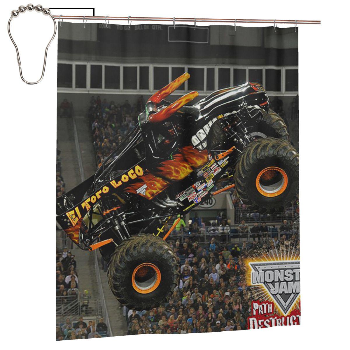 Classic Monster Jam Truck Pattern Shower Curtain Bathroom Polyester Waterproof Bath Curtains With Hooks W60H190(CM)-1 Pcs
Classic Monster Jam Truck Pattern Shower Curtain Bathroom Polyester Waterproof Bath Curtains With Hooks W60H190(CM)-1 Pcs