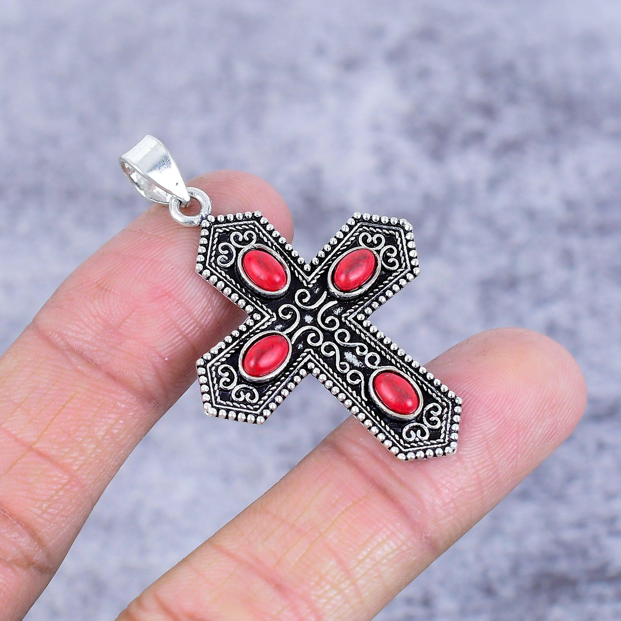 Italian Red Coral Gemstone 925 Sterling Silver Jewelry Pendant 1.97 M-2685
Italian Red Coral Gemstone 925 Sterling Silver Jewelry Pendant 1.97 M-2685