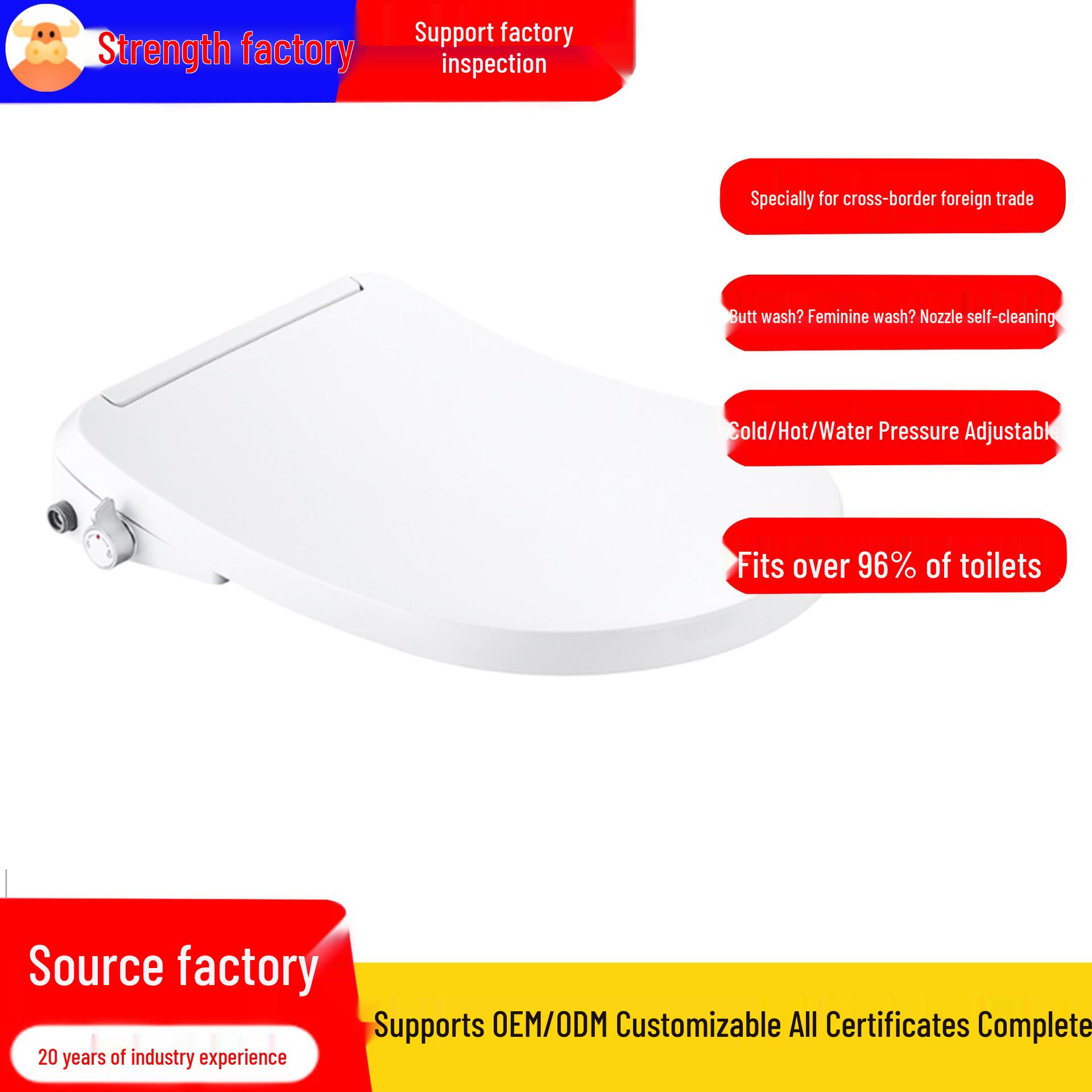 Smart Bidet Toilet Seat Cover with Water Spray Cleanser, No Electricity Needed O-shape Seat (3/8 European Standard)
Smart Bidet Toilet Seat Cover with Water Spray Cleanser, No Electricity Needed O-shape Seat (3/8 European Standard)