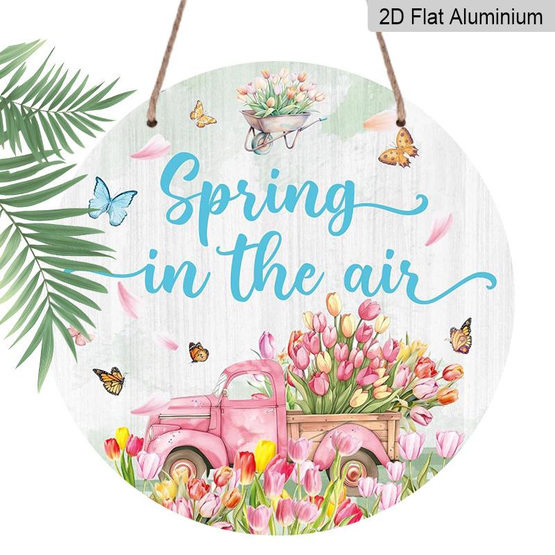 2D Flat, 1pc Round Aluminum Spring in the Air Sign, Pink Truck & Tulip Watercolor Metal Wall Art, Butterfly Floral Design, Waterproof & Durable 7.87*7.87in
2D Flat, 1pc Round Aluminum Spring in the Air Sign, Pink Truck & Tulip Watercolor Metal Wall Art, Butterfly Floral Design, Waterproof & Durable 7.87*7.87in