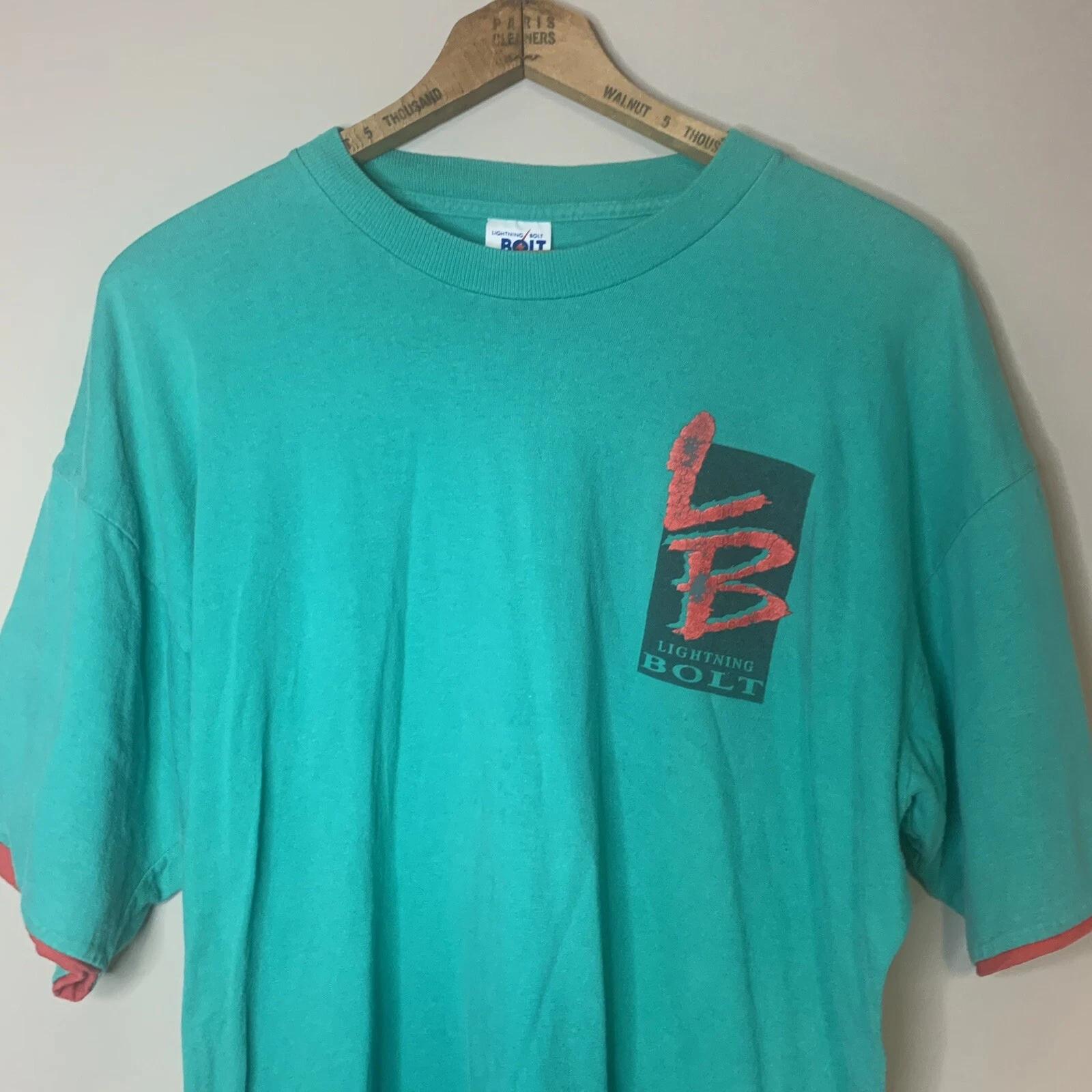 VTG Lightning Bolt Graphic Layered Tshirt 80s 90s Streetwear Adult XL L
VTG Lightning Bolt Graphic Layered Tshirt 80s 90s Streetwear Adult XL L