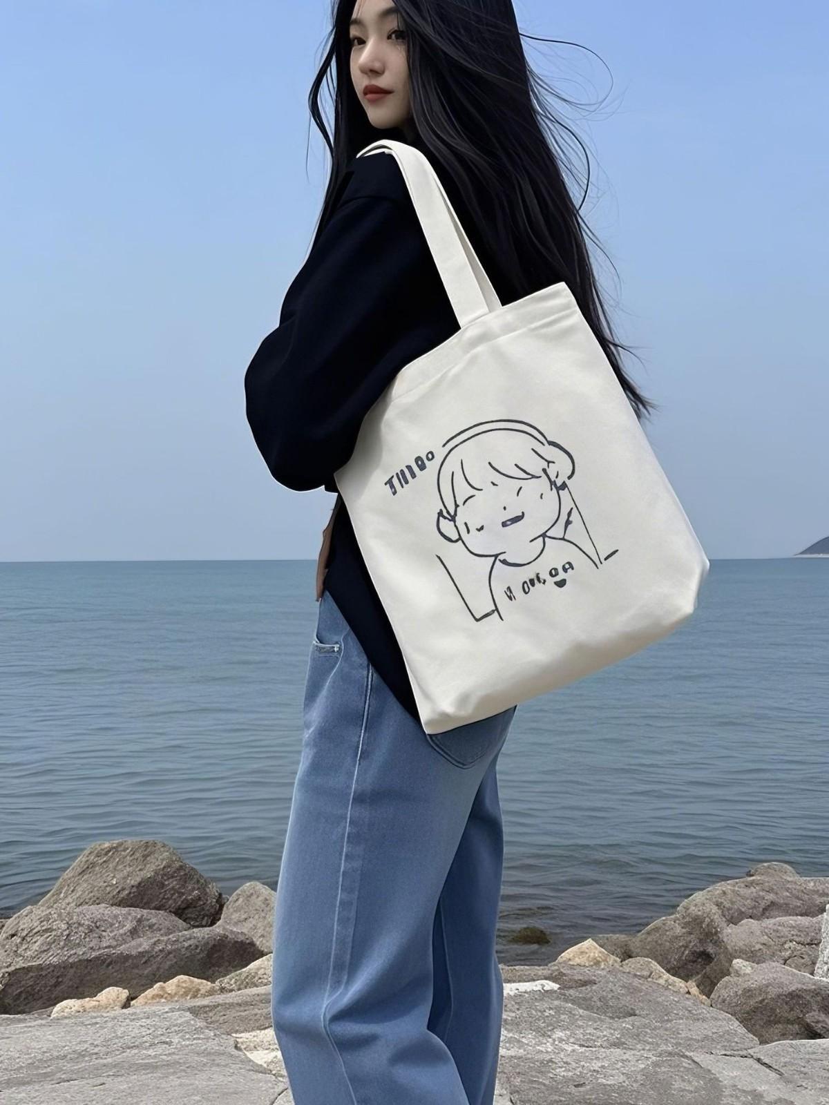 Artistic Shoulder Canvas Bag for Female Students, Versatile Shoulder Bag for Class, Shopping Bag
Artistic Shoulder Canvas Bag for Female Students, Versatile Shoulder Bag for Class, Shopping Bag